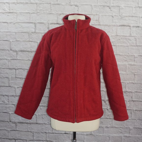 Woolrich Wool Ruby Heather Full Zip Jacket Medium - Picture 1 of 8